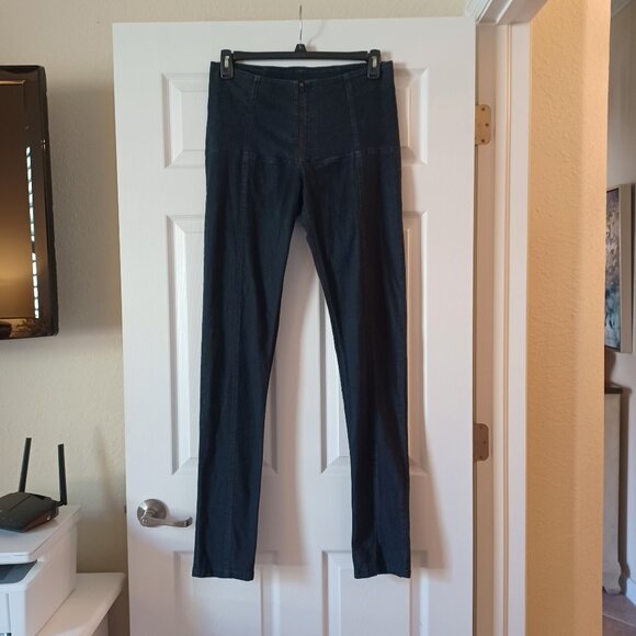 EUC Praire Underground Dark Blue "Girdle" High Rise Skinny Jeans Size Large - Picture 5 of 11